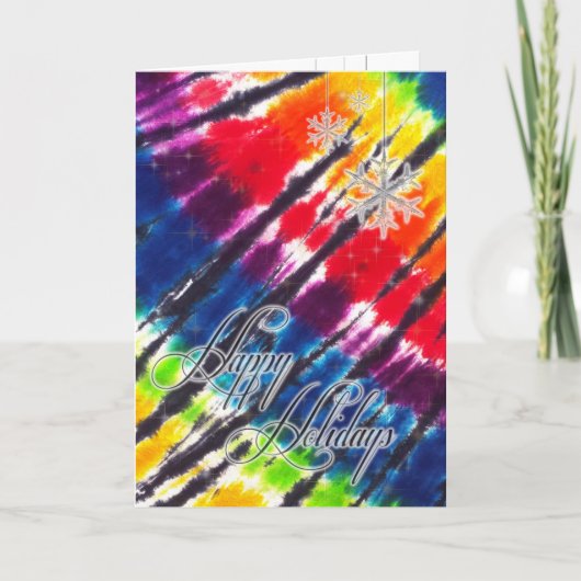 Carte de vacances Tie-Dye arc-en-ciel (Devant)