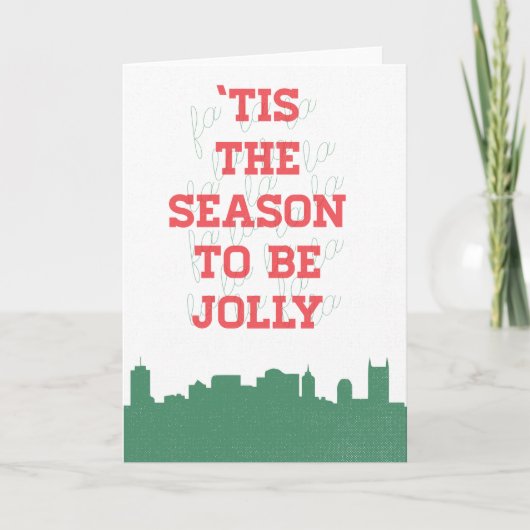 Carte de vacances - 'Tis la saison à être gaie (Devant)