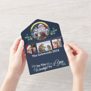 Carte de vacances tout en un sous-marin