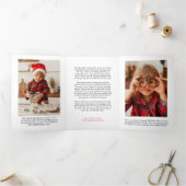 Carte de vacances TriFold avec plaid à coup de pin (Intérieur)