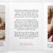 Carte de vacances TriFold avec plaid à coup de pin (Intérieur au milieu)