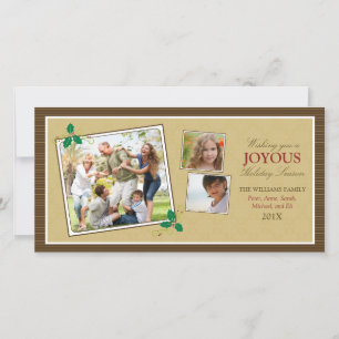 Carte de vacances Trio de photos victoriennes (mar