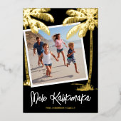 Carte de vacances Tropical Mele Kalikimaka Photo F (Recto)