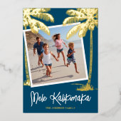 Carte de vacances Tropical Mele Kalikimaka Photo F (Recto)