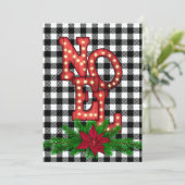 Carte de vacances Tumbling Noel sur plaid de Buffa (Debout devant)