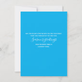 Carte de vacances Turquoise & Blue Typography (Dos)