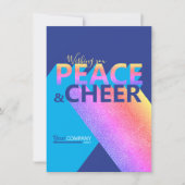 Carte de vacances Turquoise & Blue Typography (Devant)