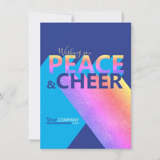 Carte de vacances Turquoise & Blue Typography (Devant)