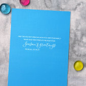Carte de vacances Turquoise & Blue Typography