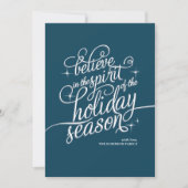 Carte de vacances Twinkle Blue Script (Devant)