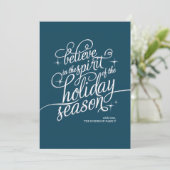 Carte de vacances Twinkle Blue Script (Debout devant)