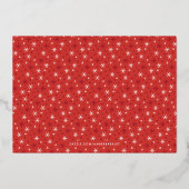 Carte de vacances typographique Ho Ho Ho - Rouge (Verso)