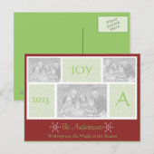 Carte de vacances unique avec 3 photos (Devant / Derrière)