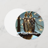 Carte de vacances unique ronde de grand-duc d'Amér (Devant / Derrière)