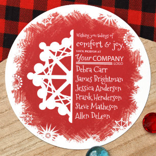 Carte de vacances Unique Rouge, Turquoise Blanc