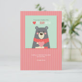 Carte de vacances Valentine Bear (Debout devant)
