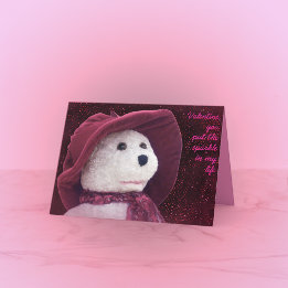 Carte de vacances Valentine Sparkle Teddy Bear