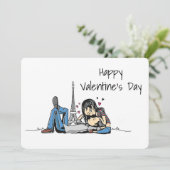 Carte de vacances Valentines (Debout devant)