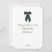 Carte de vacances Vase Flat Bow (Dos)