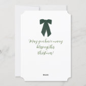 Carte de vacances Vase Flat Bow (Dos)