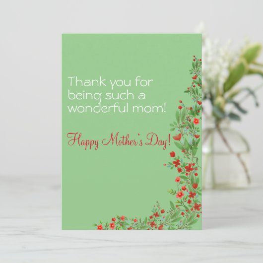 Carte de vacances verte (Debout devant)