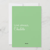 Carte de vacances verte (Dos)