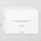 Carte de vacances verte Joyeux Noël moderne (Dos)