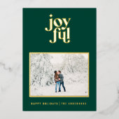 carte de vacances verte moderne joyeuse 1 photo en (Recto)