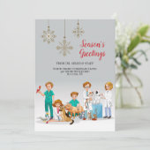 Carte de vacances vétérinaire (Debout devant)