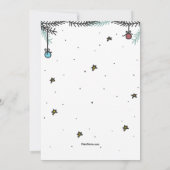 Carte de vacances vétérinaire de Noël (Dos)