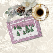 Carte de vacances Victorian Pink Enchanted Forest