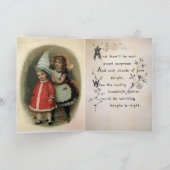 Carte de vacances victorienne vintage (Intérieur)