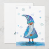 Carte de vacances vierge Gnome d'hiver (Devant / Derrière)