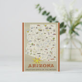 Carte de vacances vintage Arizona State Vacances V (Debout devant)