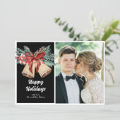 Carte de vacances vintage avec cloches (Debout devant)