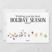 Carte de vacances Vintage brillant (Dos)