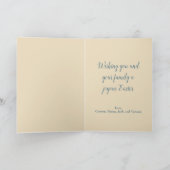 Carte de vacances vintage Bunny Pâques (Intérieur)