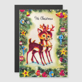 Carte de vacances Vintage Christmas Reinder (Devant / Derrière)