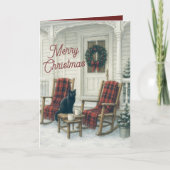 Carte de vacances Vintage Christmas Winter Scene (Devant)