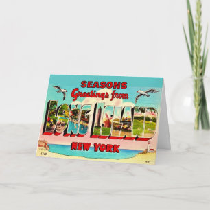 Carte de vacances vintage de Long Island