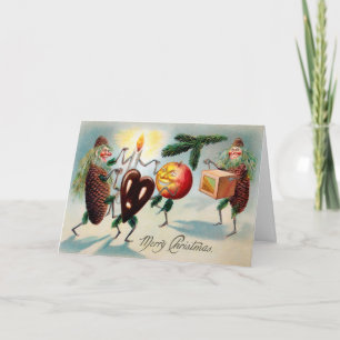 Carte de vacances vintage Déplaisant Pinecones