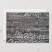 Carte de vacances vintage Grey Wood Trois photos (Dos)