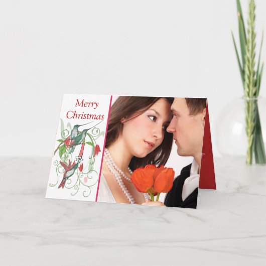 Carte de vacances vintage Hummingbird Votre photo (Devant)