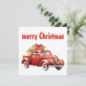Carte de vacances Vintage Noël (Debout devant)