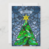 Carte de vacances Vintage Noël Arbre Tissu (Devant)