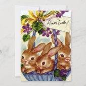 Carte de vacances vintage Pâques rétro (Devant)