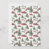 Carte de vacances vintage Red Truck Christmas Flat (Dos)