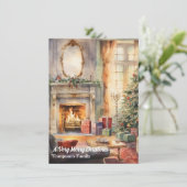 Carte de vacances vintage Retro Christmas Foyer (Debout devant)