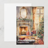 Carte de vacances vintage Retro Christmas Foyer (Devant / Derrière)