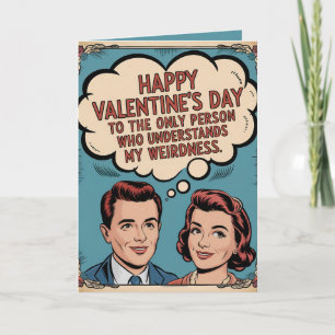 Carte de vacances vintage style Saint-Valentin ave